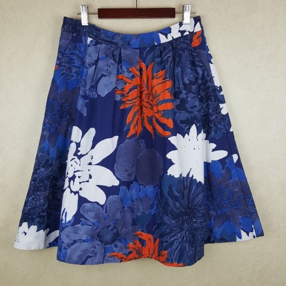 marimekko for Anthro Floral A-Line Skirt, Size 4 - Picture 1 of 6